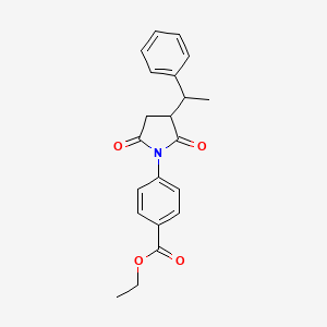 Ethyl 4-[2,5-dioxo-3-(1-phenylethyl)pyrrolidin-1-yl]benzoate