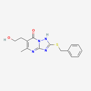 2-(Benzylsulfanyl)-6-(2-hydroxyethyl)-5-methyl[1,2,4]triazolo[1,5-a]pyrimidin-7-ol