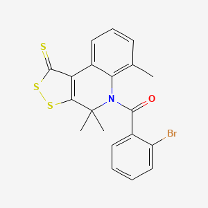 (2-bromophenyl)(4,4,6-trimethyl-1-thioxo-1,4-dihydro-5H-[1,2]dithiolo[3,4-c]quinolin-5-yl)methanone