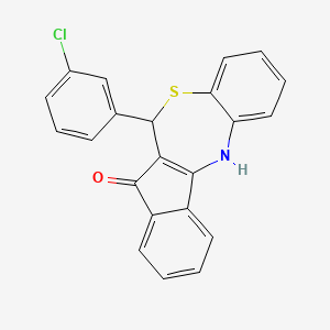 6-(3-chlorophenyl)-6,12-dihydro-5H-benzo[b]indeno[1,2-e][1,4]thiazepin-5-one