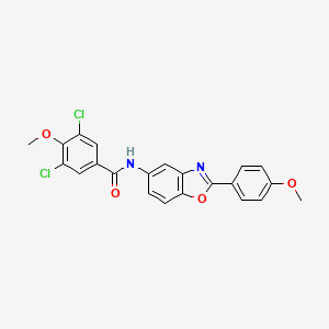 3,5-dichloro-4-methoxy-N-[2-(4-methoxyphenyl)-1,3-benzoxazol-5-yl]benzamide