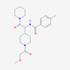 N-{1-[1-(2-Methoxyacetyl)piperidin-4-YL]-2-oxo-2-(piperidin-1-YL)ethyl}-4-methylbenzamide