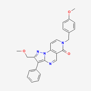 7-(4-methoxybenzyl)-2-(methoxymethyl)-3-phenylpyrazolo[1,5-a]pyrido[3,4-e]pyrimidin-6(7H)-one