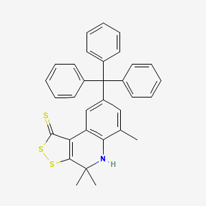 4,4,6-trimethyl-8-trityl-4,5-dihydro-1H-[1,2]dithiolo[3,4-c]quinoline-1-thione