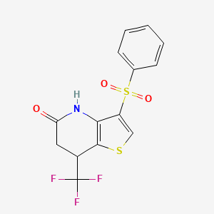 3-(phenylsulfonyl)-7-(trifluoromethyl)-6,7-dihydrothieno[3,2-b]pyridin-5(4H)-one