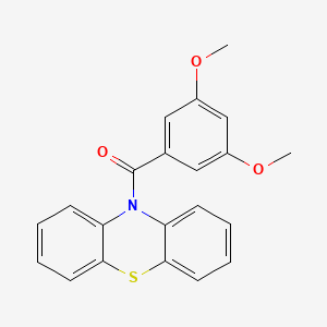 molecular formula C21H17NO3S B11183332 (3,5-dimethoxyphenyl)(10H-phenothiazin-10-yl)methanone 