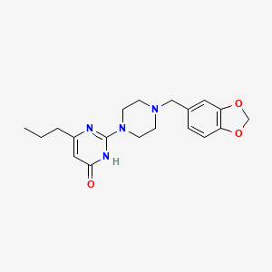 2-[4-(1,3-benzodioxol-5-ylmethyl)piperazin-1-yl]-6-propylpyrimidin-4(3H)-one