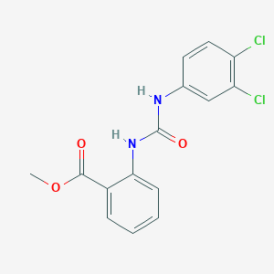 molecular formula C15H12Cl2N2O3 B11183363 Methyl 2-{[(3,4-dichlorophenyl)carbamoyl]amino}benzoate 