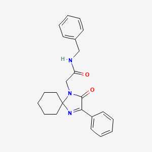 N-benzyl-2-(2-oxo-3-phenyl-1,4-diazaspiro[4.5]dec-3-en-1-yl)acetamide