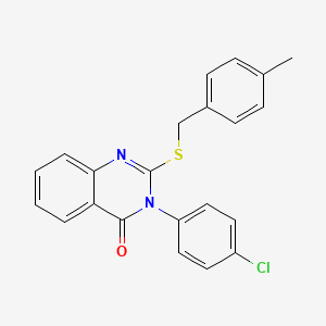 3-(4-Chlorophenyl)-2-{[(4-methylphenyl)methyl]sulfanyl}-3,4-dihydroquinazolin-4-one