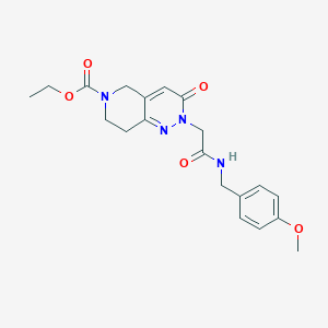 ethyl 2-{2-[(4-methoxybenzyl)amino]-2-oxoethyl}-3-oxo-3,5,7,8-tetrahydropyrido[4,3-c]pyridazine-6(2H)-carboxylate