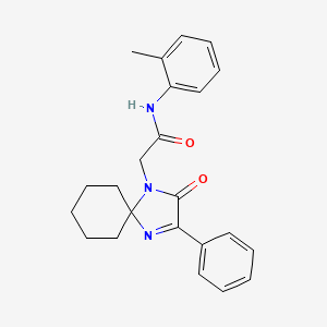 N-(2-methylphenyl)-2-(2-oxo-3-phenyl-1,4-diazaspiro[4.5]dec-3-en-1-yl)acetamide