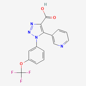 5-(Pyridin-3-yl)-1-(3-(trifluoromethoxy)phenyl)-1H-1,2,3-triazole-4-carboxylic acid