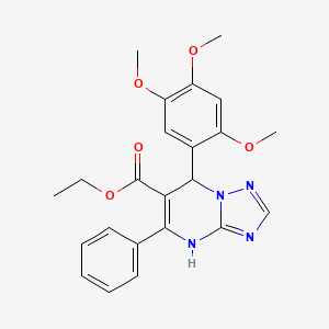 Ethyl 5-phenyl-7-(2,4,5-trimethoxyphenyl)-4,7-dihydro[1,2,4]triazolo[1,5-a]pyrimidine-6-carboxylate