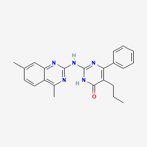 2-[(4,7-dimethylquinazolin-2-yl)amino]-6-phenyl-5-propylpyrimidin-4(3H)-one