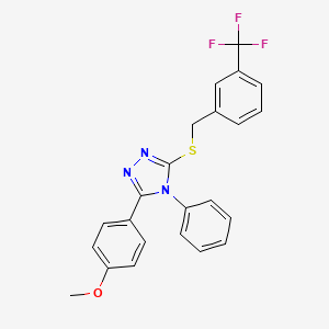 3-(4-methoxyphenyl)-4-phenyl-5-({[3-(trifluoromethyl)phenyl]methyl}sulfanyl)-4H-1,2,4-triazole