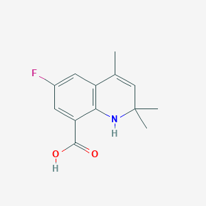 molecular formula C13H14FNO2 B11183459 6-Fluoro-2,2,4-trimethyl-1,2-dihydroquinoline-8-carboxylic acid 