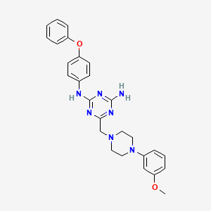 6-{[4-(3-methoxyphenyl)piperazin-1-yl]methyl}-N-(4-phenoxyphenyl)-1,3,5-triazine-2,4-diamine