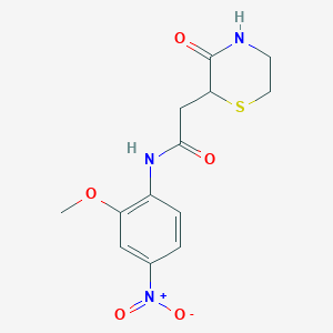 N-(2-methoxy-4-nitrophenyl)-2-(3-oxothiomorpholin-2-yl)acetamide