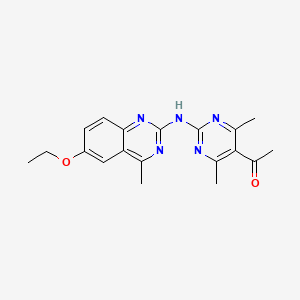 5-Acetyl-2-[(6-ethoxy-4-methylquinazolin-2-yl)amino]-4,6-dimethylpyrimidine