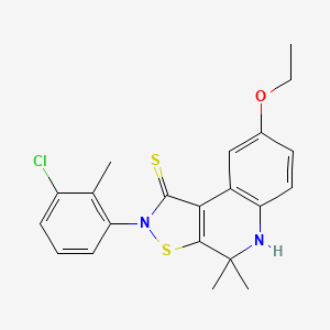 2-(3-chloro-2-methylphenyl)-8-ethoxy-4,4-dimethyl-5H-[1,2]thiazolo[5,4-c]quinoline-1-thione