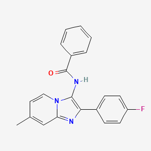 N-[2-(4-fluorophenyl)-7-methylimidazo[1,2-a]pyridin-3-yl]benzamide