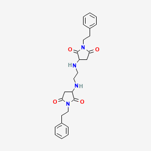 3,3'-(Ethane-1,2-diyldiimino)bis[1-(2-phenylethyl)pyrrolidine-2,5-dione]