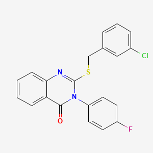 2-[(3-chlorobenzyl)sulfanyl]-3-(4-fluorophenyl)quinazolin-4(3H)-one