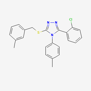 3-(2-chlorophenyl)-4-(4-methylphenyl)-5-{[(3-methylphenyl)methyl]sulfanyl}-4H-1,2,4-triazole