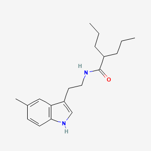 molecular formula C19H28N2O B11183633 N-[2-(5-methyl-1H-indol-3-yl)ethyl]-2-propylpentanamide 