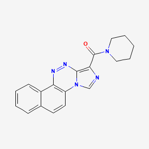 molecular formula C19H17N5O B11183648 Imidazo[5,1-c]naphtho[2,1-e][1,2,4]triazin-1-yl(piperidino)methanone 