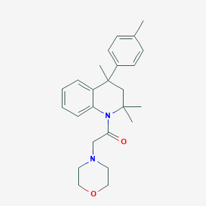 molecular formula C25H32N2O2 B11183665 2-(morpholin-4-yl)-1-[2,2,4-trimethyl-4-(4-methylphenyl)-3,4-dihydroquinolin-1(2H)-yl]ethanone 