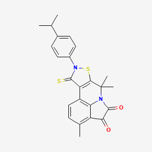 9-(4-isopropylphenyl)-3,7,7-trimethyl-10-thioxo-9,10-dihydro-7H-isothiazolo[5,4-c]pyrrolo[3,2,1-ij]quinoline-4,5-dione