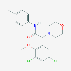 molecular formula C20H22Cl2N2O3 B11183675 2-(3,5-Dichloro-2-methoxyphenyl)-N-(4-methylphenyl)-2-(morpholin-4-YL)acetamide 