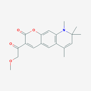 molecular formula C19H21NO4 B11183698 3-(methoxyacetyl)-6,8,8,9-tetramethyl-8,9-dihydro-2H-pyrano[3,2-g]quinolin-2-one 