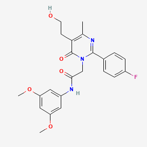 N-(3,5-dimethoxyphenyl)-2-[2-(4-fluorophenyl)-5-(2-hydroxyethyl)-4-methyl-6-oxopyrimidin-1(6H)-yl]acetamide