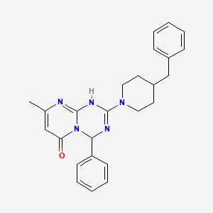 2-(4-benzylpiperidin-1-yl)-8-methyl-4-phenyl-1,4-dihydro-6H-pyrimido[1,2-a][1,3,5]triazin-6-one