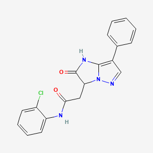 N-(2-chlorophenyl)-2-(2-oxo-7-phenyl-2,3-dihydro-1H-imidazo[1,2-b]pyrazol-3-yl)acetamide