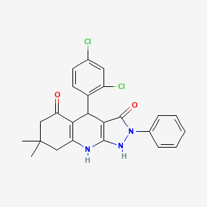 4-(2,4-dichlorophenyl)-7,7-dimethyl-2-phenyl-4,7,8,9-tetrahydro-1H-pyrazolo[3,4-b]quinoline-3,5(2H,6H)-dione