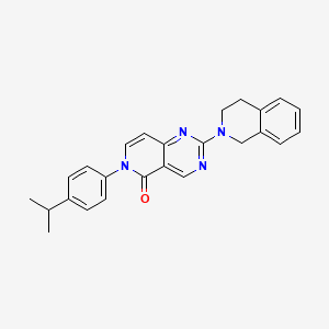 2-(3,4-dihydroisoquinolin-2(1H)-yl)-6-[4-(propan-2-yl)phenyl]pyrido[4,3-d]pyrimidin-5(6H)-one