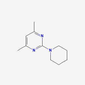 molecular formula C11H17N3 B11183789 4,6-Dimethyl-2-(piperidin-1-yl)pyrimidine CAS No. 7749-52-2