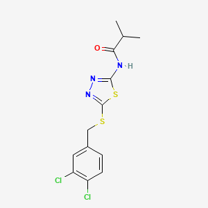 N-(5-((3,4-dichlorobenzyl)thio)-1,3,4-thiadiazol-2-yl)isobutyramide