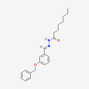 molecular formula C22H28N2O2 B11183811 N'-[(E)-[3-(Benzyloxy)phenyl]methylidene]octanehydrazide 