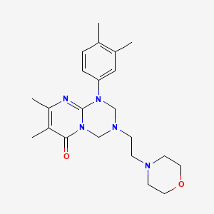 1-(3,4-dimethylphenyl)-7,8-dimethyl-3-[2-(morpholin-4-yl)ethyl]-1,2,3,4-tetrahydro-6H-pyrimido[1,2-a][1,3,5]triazin-6-one