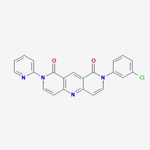 molecular formula C22H13ClN4O2 B11183830 2-(3-chlorophenyl)-8-(pyridin-2-yl)pyrido[4,3-b][1,6]naphthyridine-1,9(2H,8H)-dione 