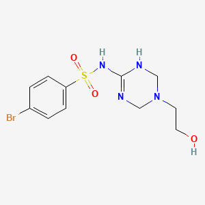 4-bromo-N-[5-(2-hydroxyethyl)-1,4,5,6-tetrahydro-1,3,5-triazin-2-yl]benzenesulfonamide