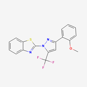 2-[3-(2-methoxyphenyl)-5-(trifluoromethyl)-1H-pyrazol-1-yl]-1,3-benzothiazole