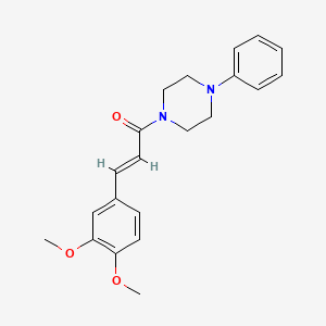 (2E)-3-(3,4-dimethoxyphenyl)-1-(4-phenylpiperazin-1-yl)prop-2-en-1-one