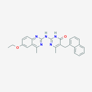 2-[(6-ethoxy-4-methylquinazolin-2-yl)amino]-6-methyl-5-(naphthalen-1-ylmethyl)pyrimidin-4(3H)-one