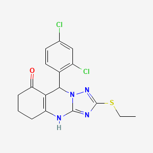 9-(2,4-dichlorophenyl)-2-(ethylsulfanyl)-5,6,7,9-tetrahydro[1,2,4]triazolo[5,1-b]quinazolin-8(4H)-one